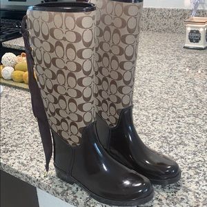 Coach rain boots